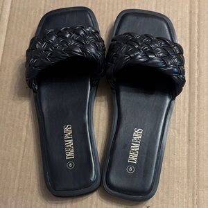 Dream Pairs Women's Black Braided Sandals